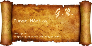 Gunst Mónika névjegykártya