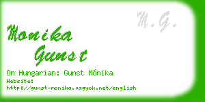 monika gunst business card